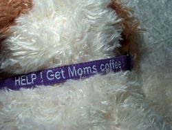 Help! Get Moms Coffee Embroidered Dog Collar